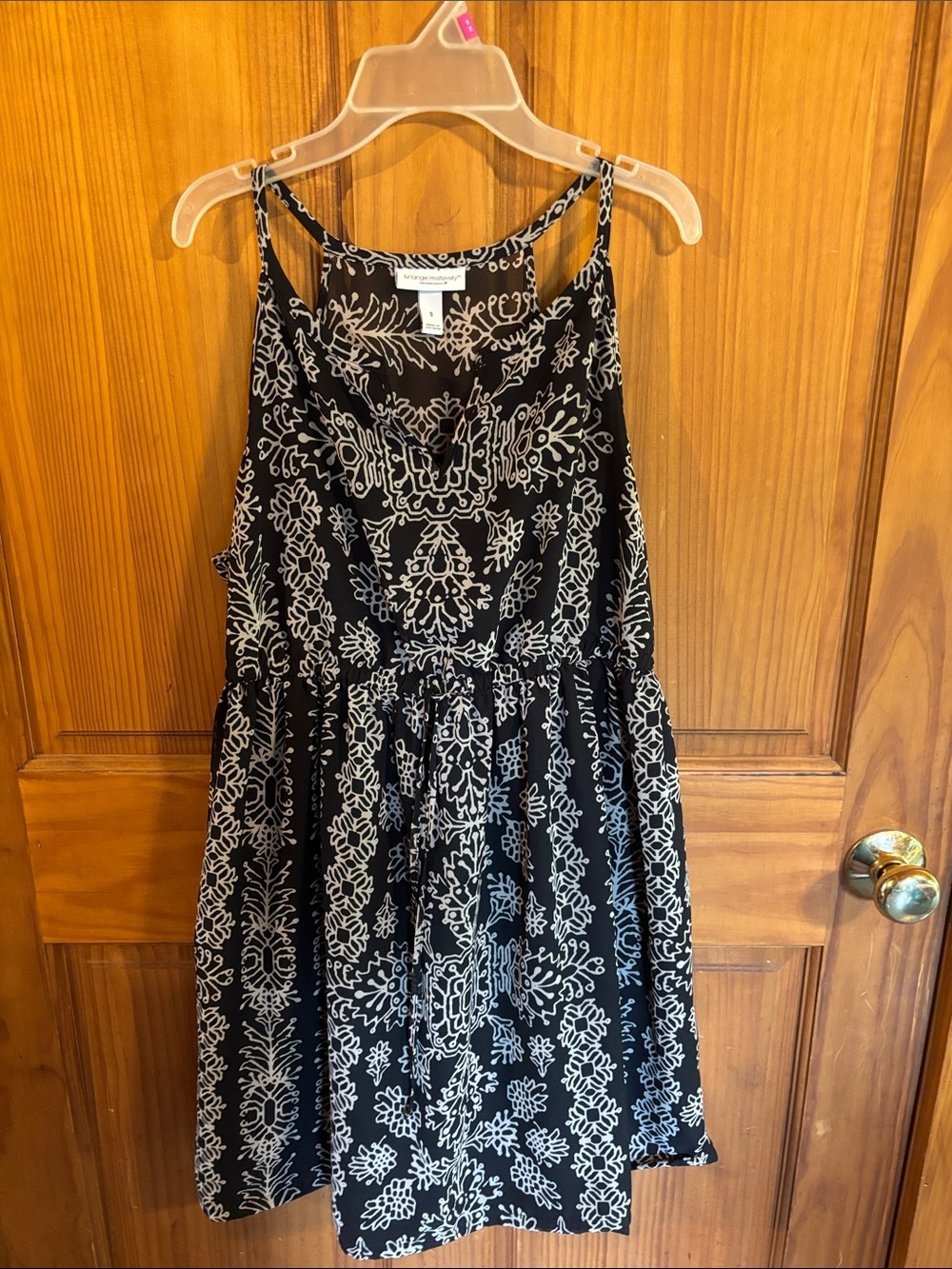 Isabel Maternity black and white sleeveless dress